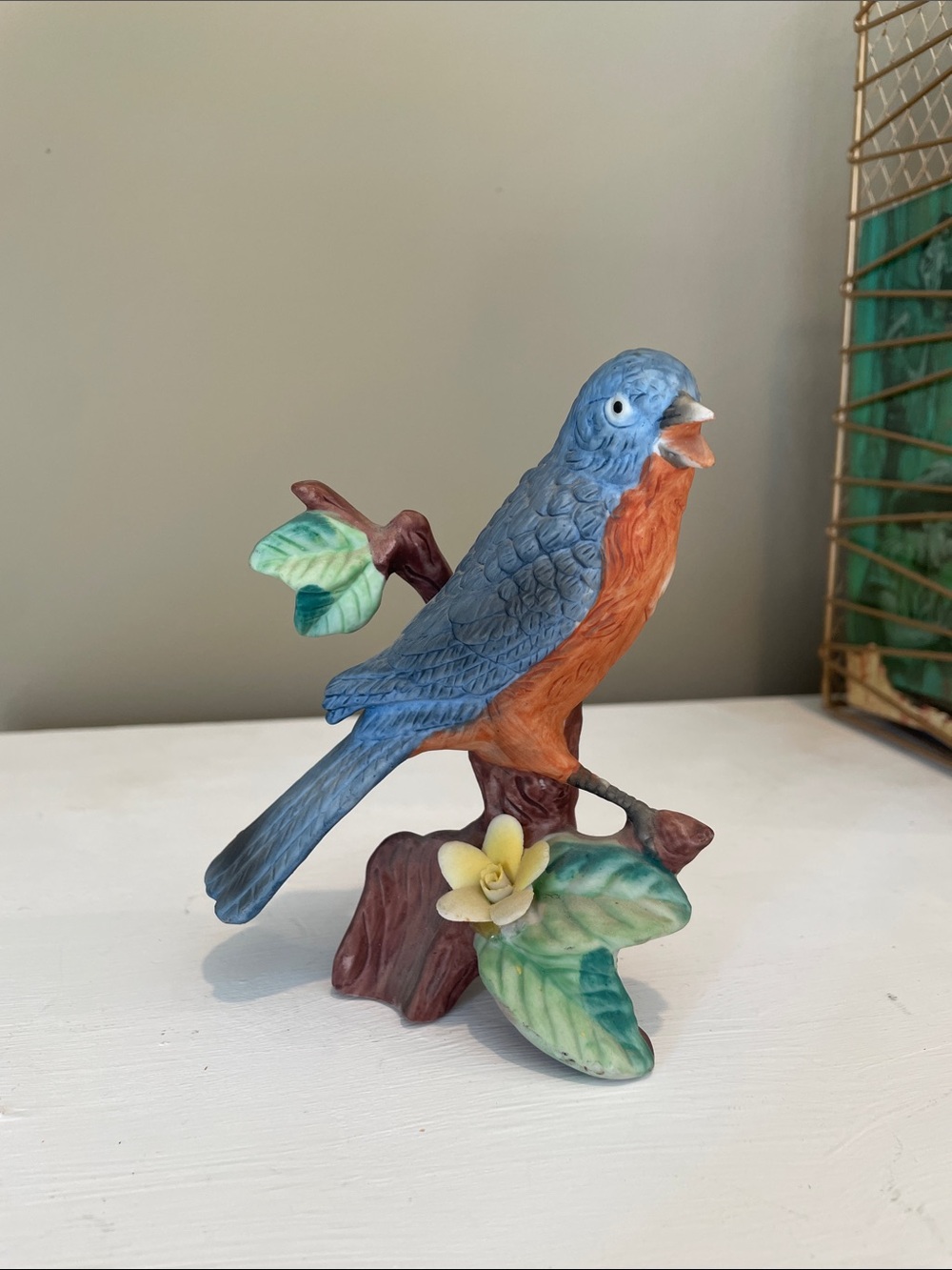 Decorative ceramic bird figurine